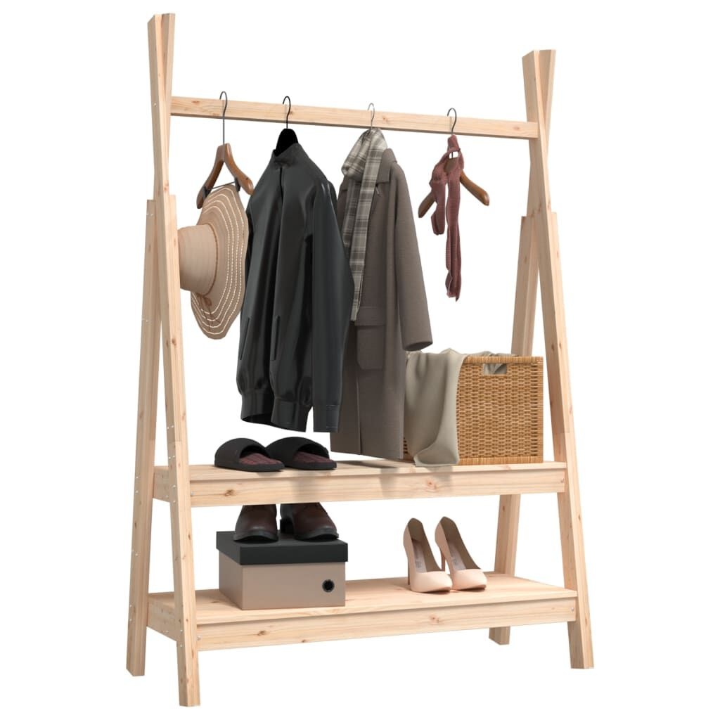 VidaXL Kledingrek Grenenhout 100cm - 40% Korting!