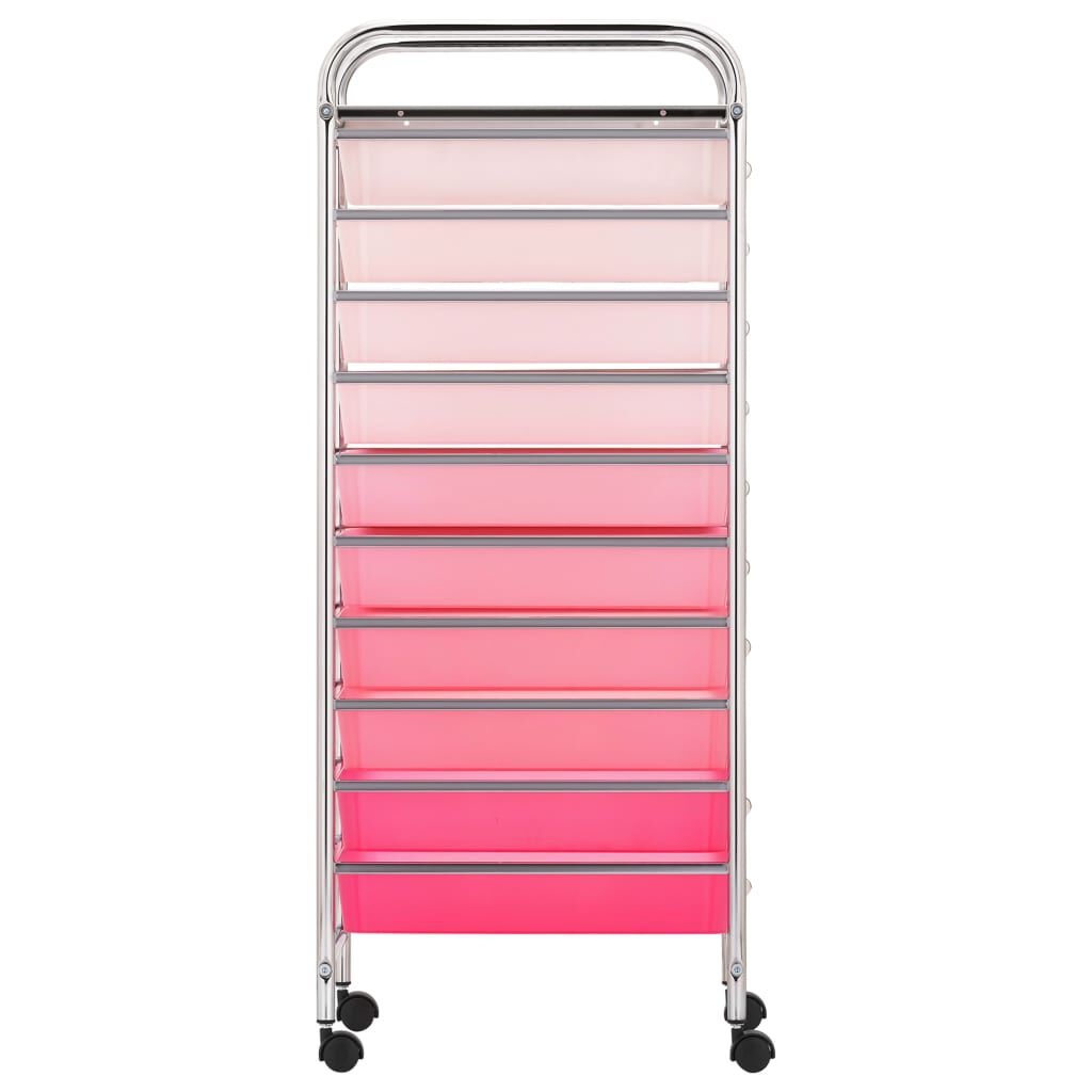vidaXL Opbergtrolley Transparant - 10 Lades - 55% Korting!