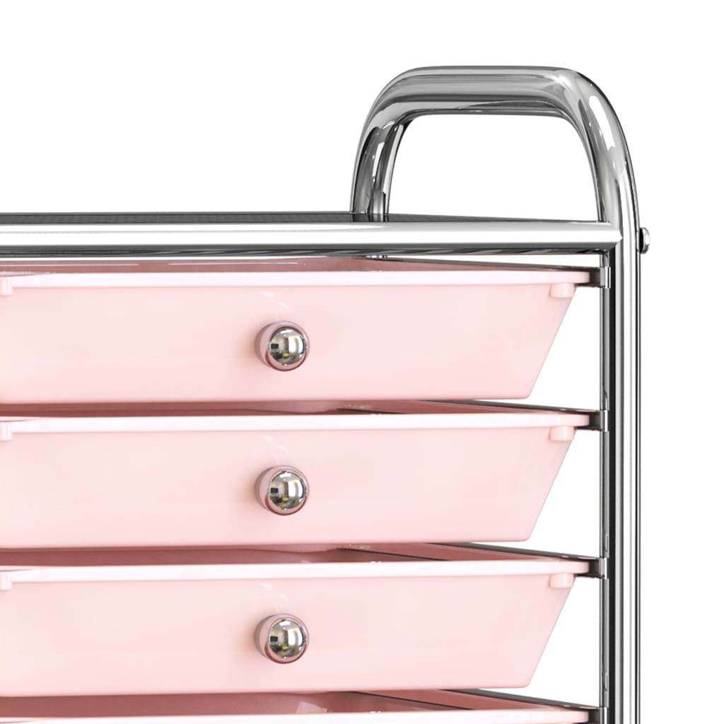 vidaXL Opbergtrolley Transparant - 10 Lades - 55% Korting!
