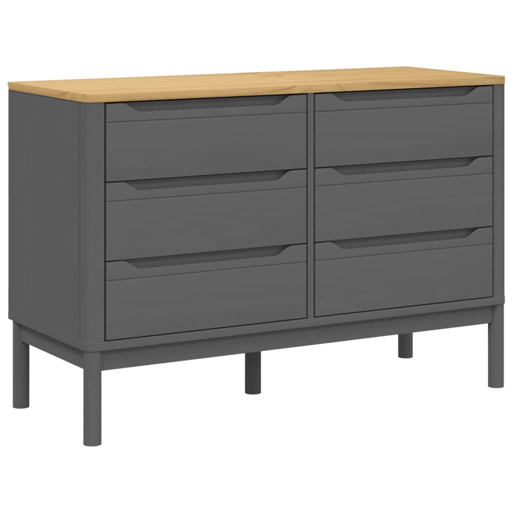 vidaXL Ladekast FLORO Grijs Grenenhout -35%