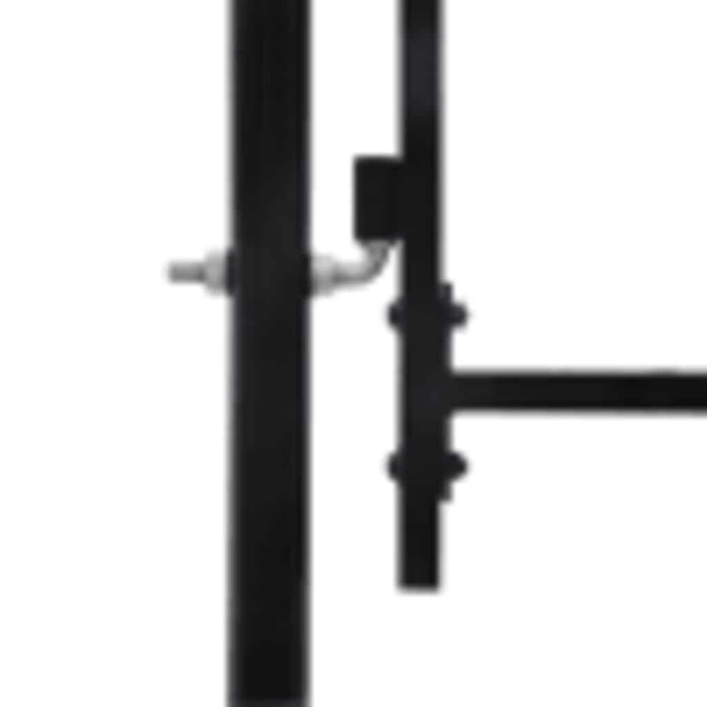 VidaXL Dubbele Poort 3x1,5m Zwart Staal - Puntig Top! 40% Korting