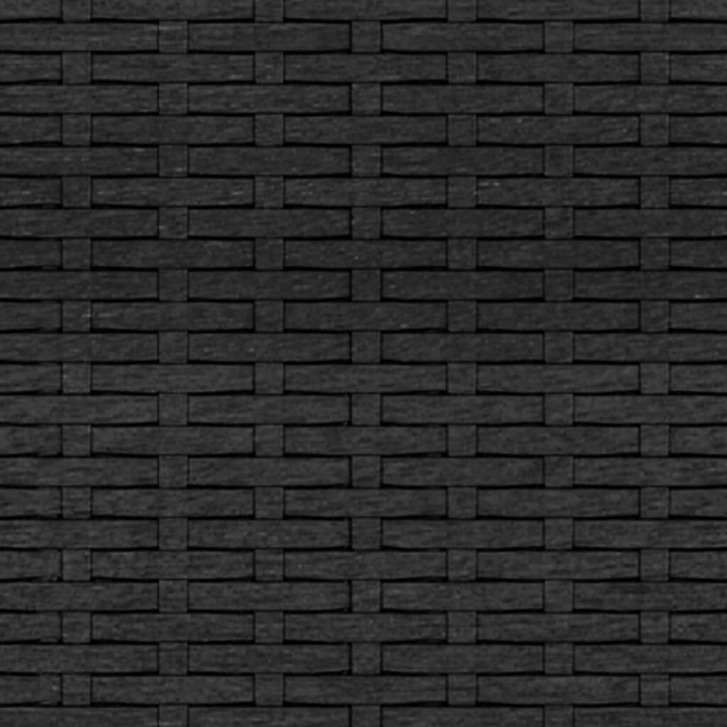Tuinbank 3-zits Poly Rattan Zwart + Kussens -46%