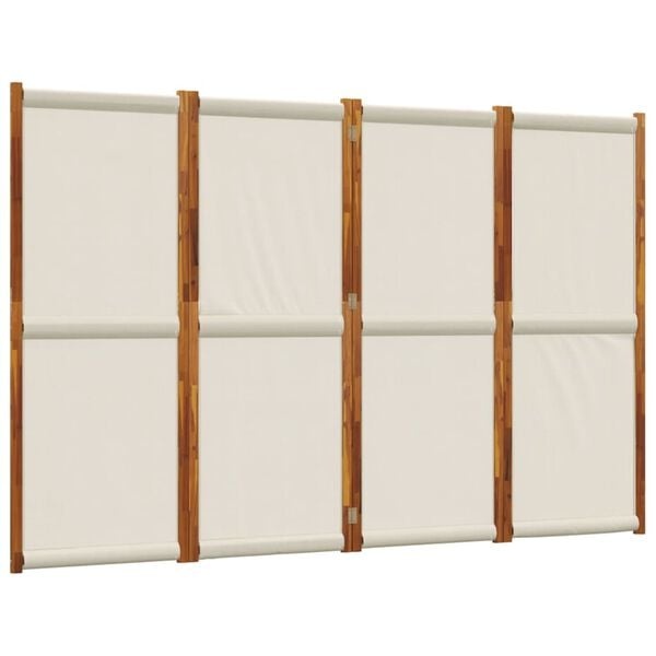 Kamerscherm 4 Panelen Lichtgrijs 280x180cm -40% Korting!