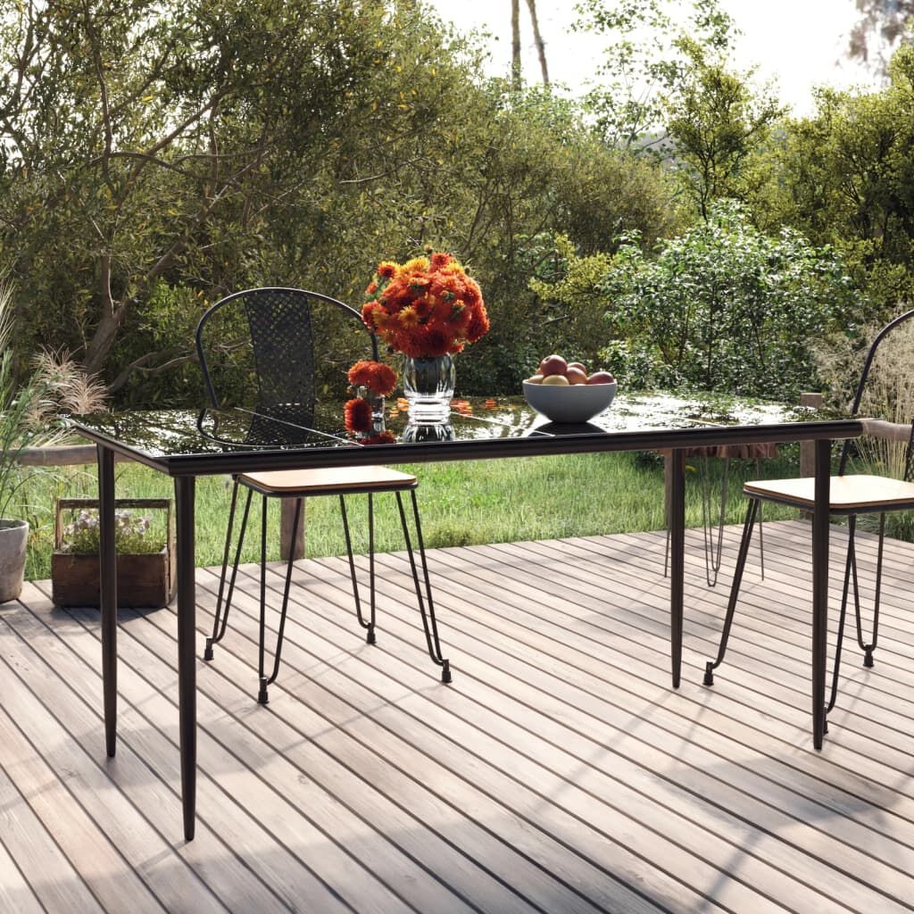 vidaXL Tuintafel Zwart 160cm - 40% Korting! (Retour)