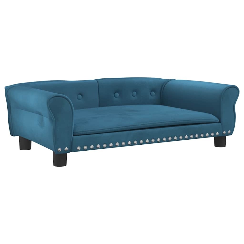 vidaXL Hondenmand Fluweel Blauw 95cm - 40% Korting!
