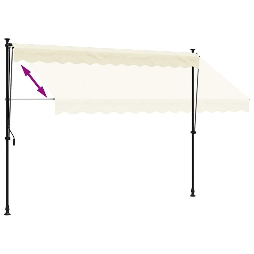 vidaXL Uittrekbare Luifel 300x150 Crème - 40% Korting!