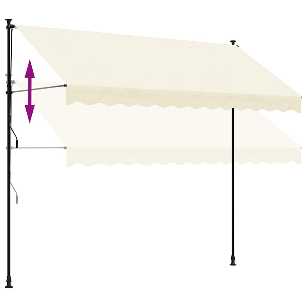 vidaXL Uittrekbare Luifel 300x150 Crème - 40% Korting!