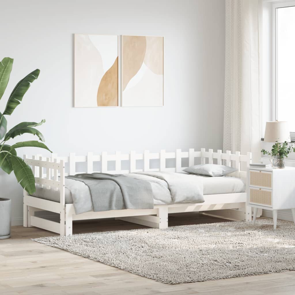 vidaXL Slaapbank Grenenhout Wit 2x90x200 cm -40%