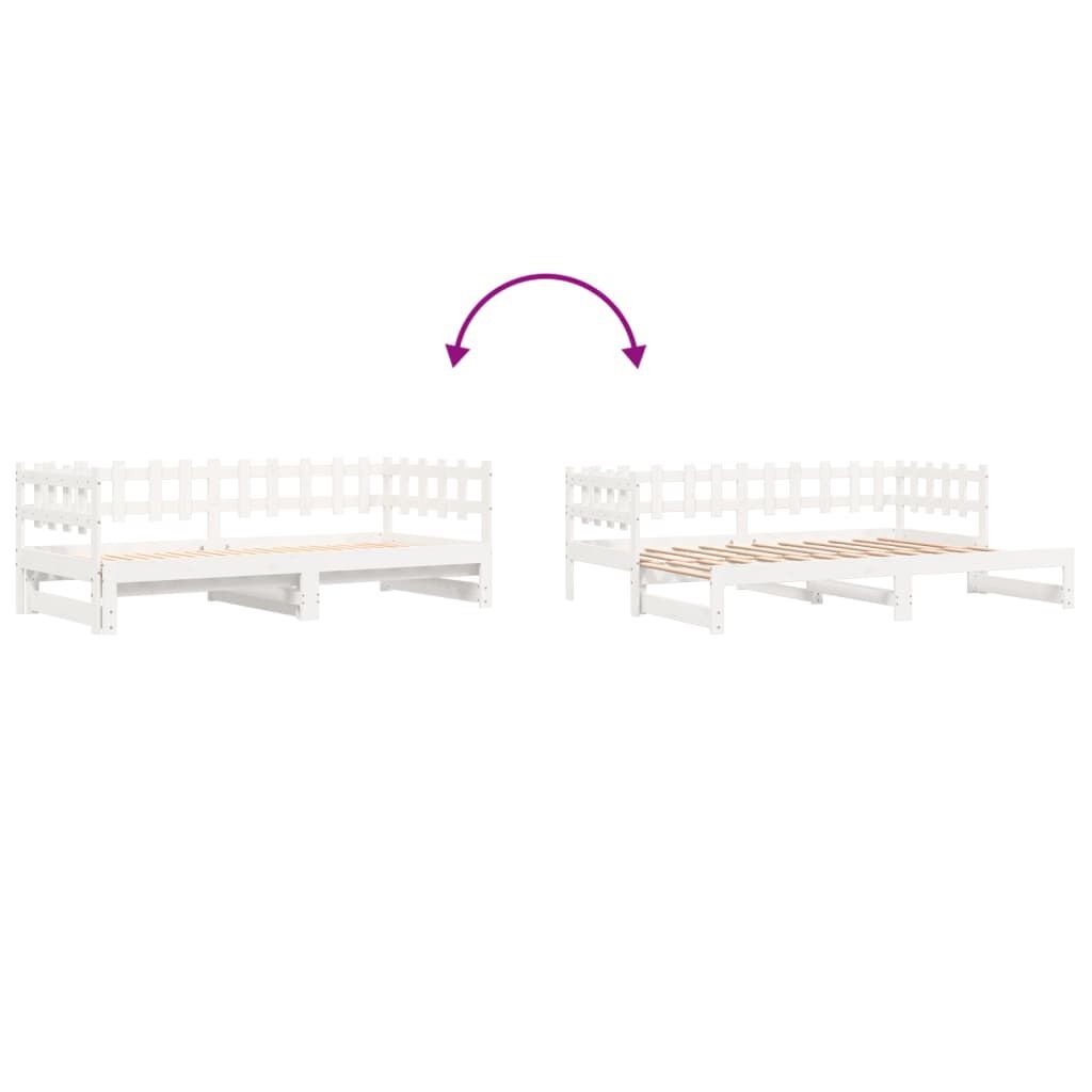 vidaXL Slaapbank Grenenhout Wit 2x90x200 cm -40%