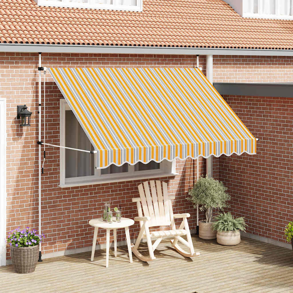 Luifel 300cm Geel/Blauw - Zo goed als nieuw! -40%