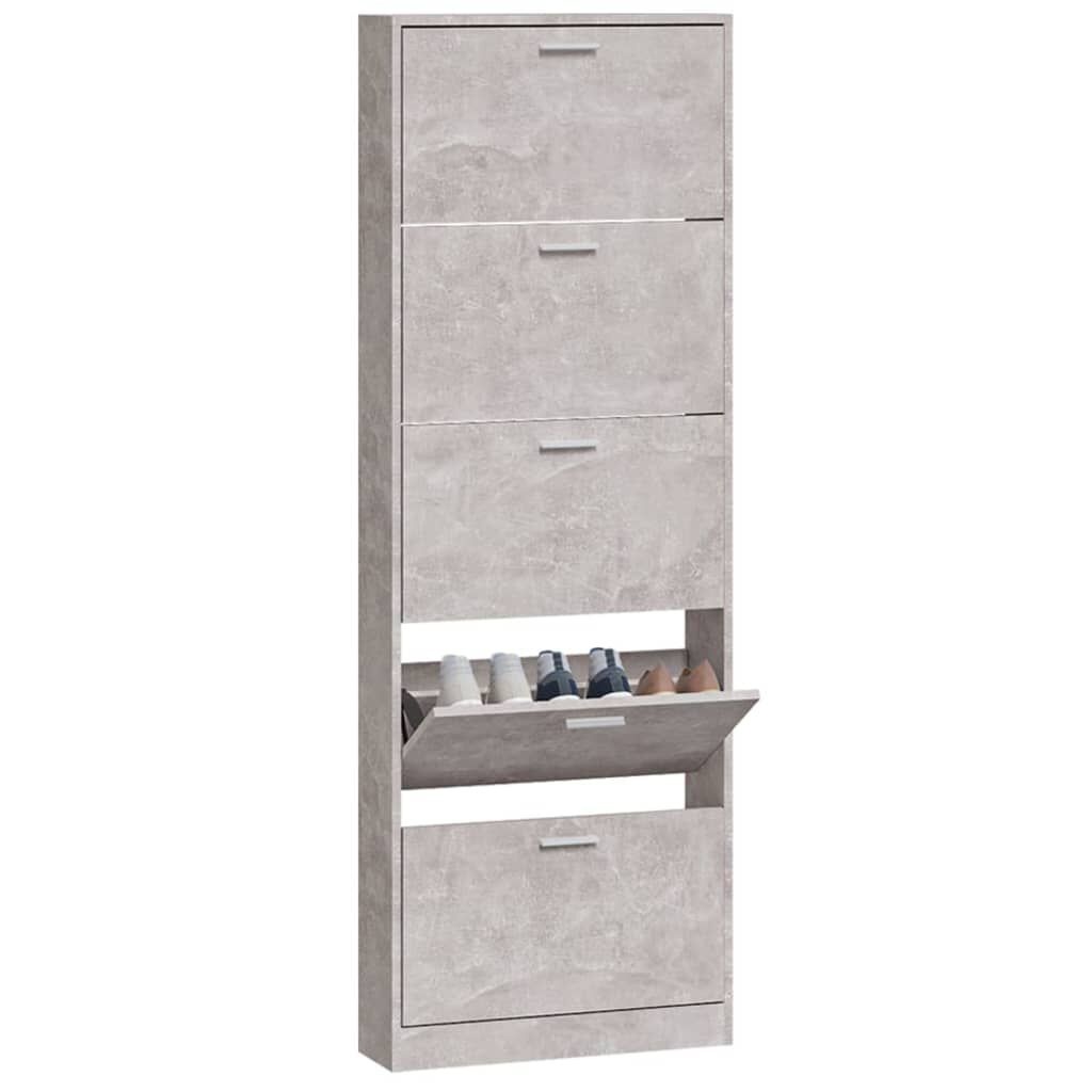 vidaXL Schoenenkast Betongrijs 59cm - 40% Korting!
