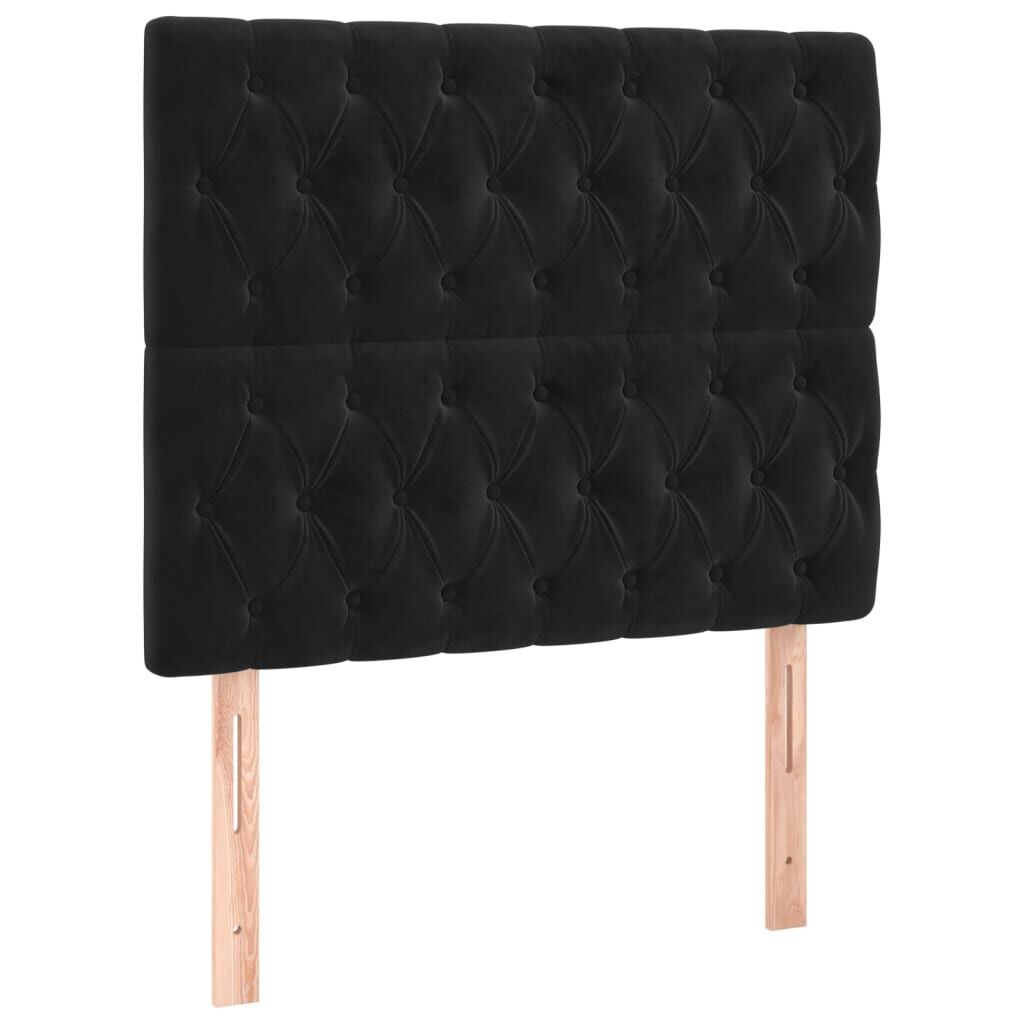 vidaXL Hoofdborden 2x 90cm Zwart Fluwel - 35% Korting!