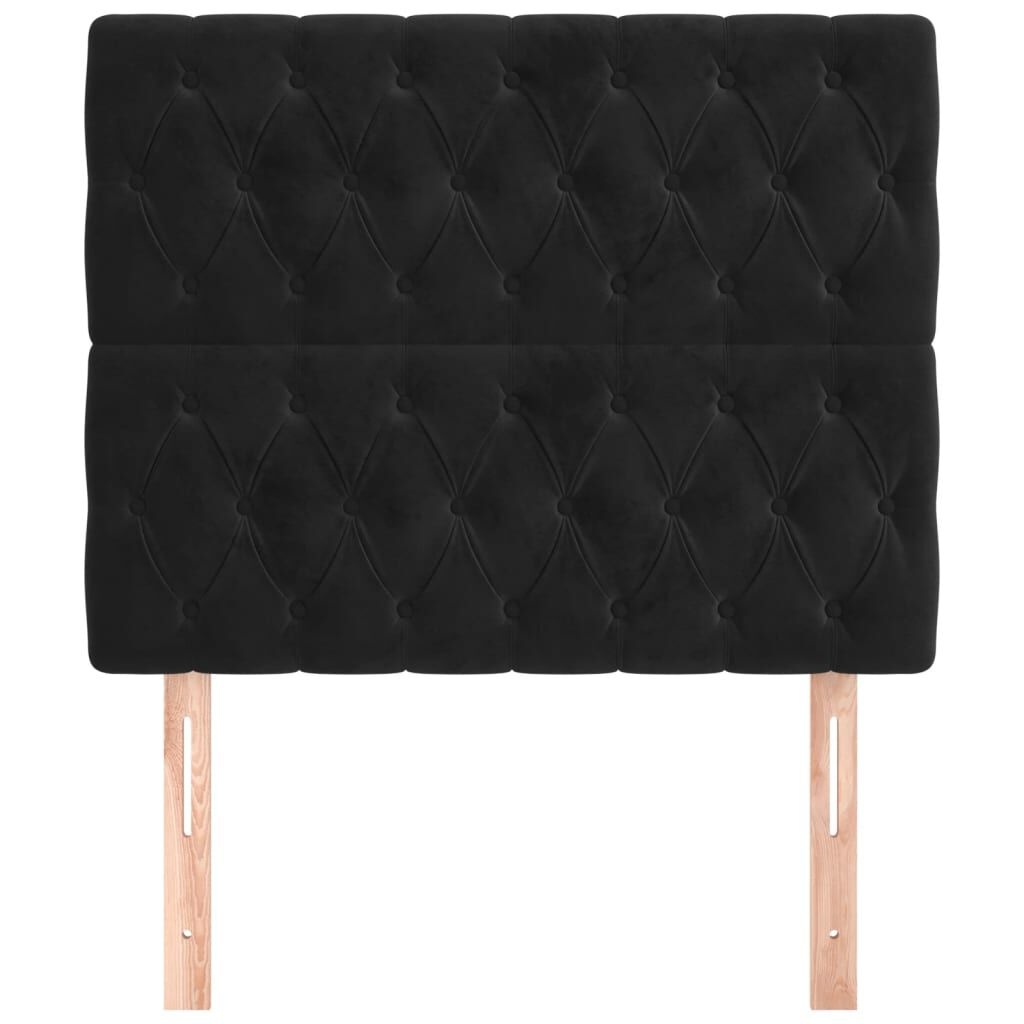 vidaXL Hoofdborden 2x 90cm Zwart Fluwel - 35% Korting!