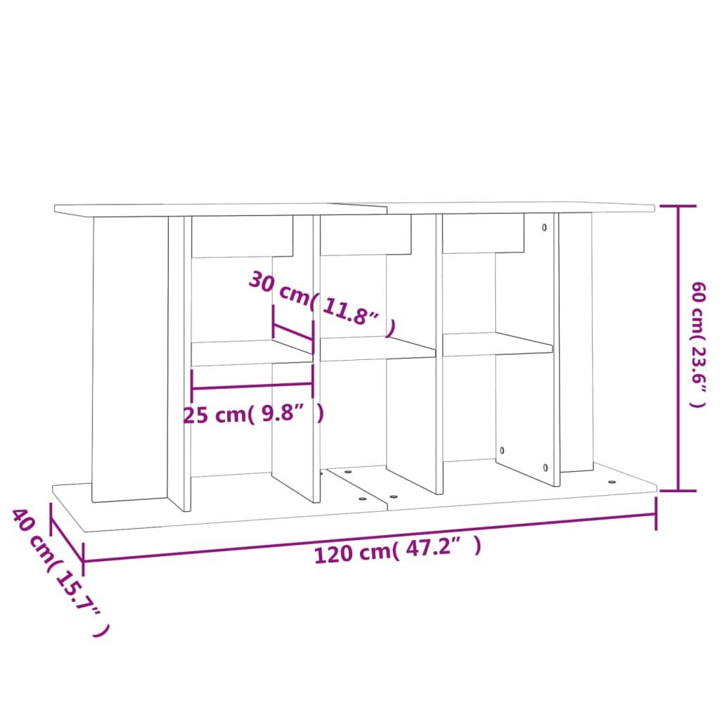 vidaXL Aquariumstandaard 120cm Wit - 40% Korting!