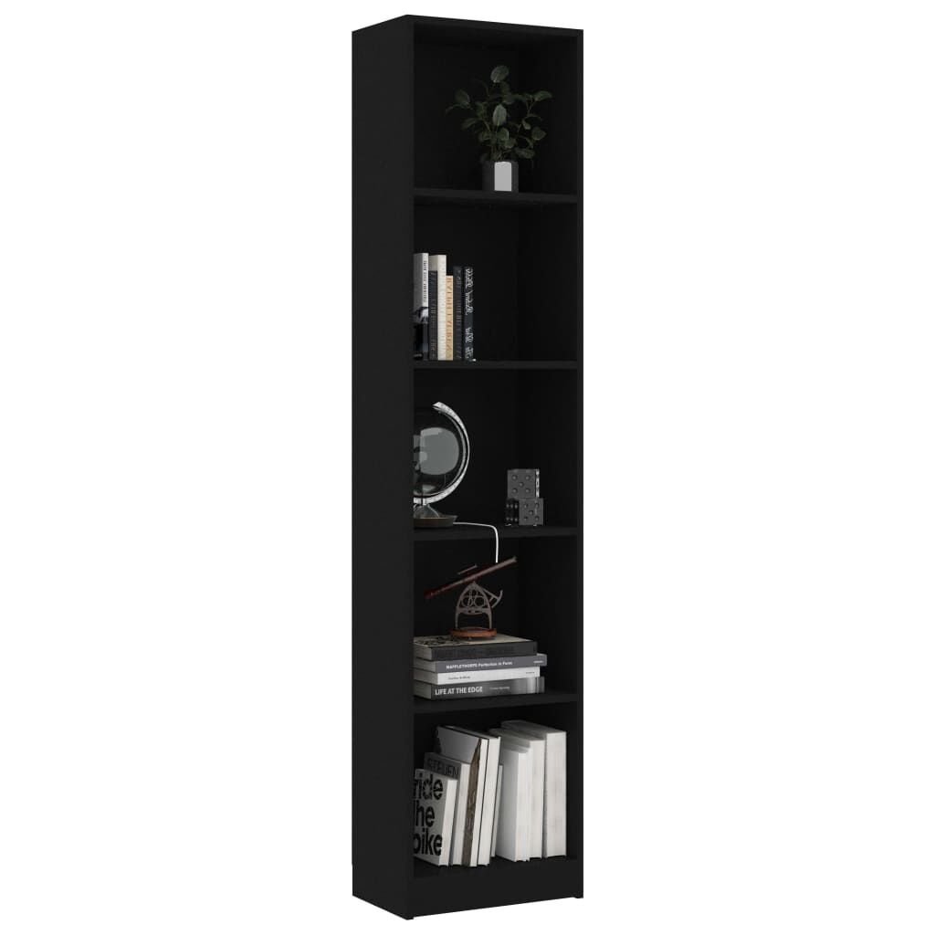 vidaXL Boekenkast Zwart 40x24x175cm - 40% Korting!