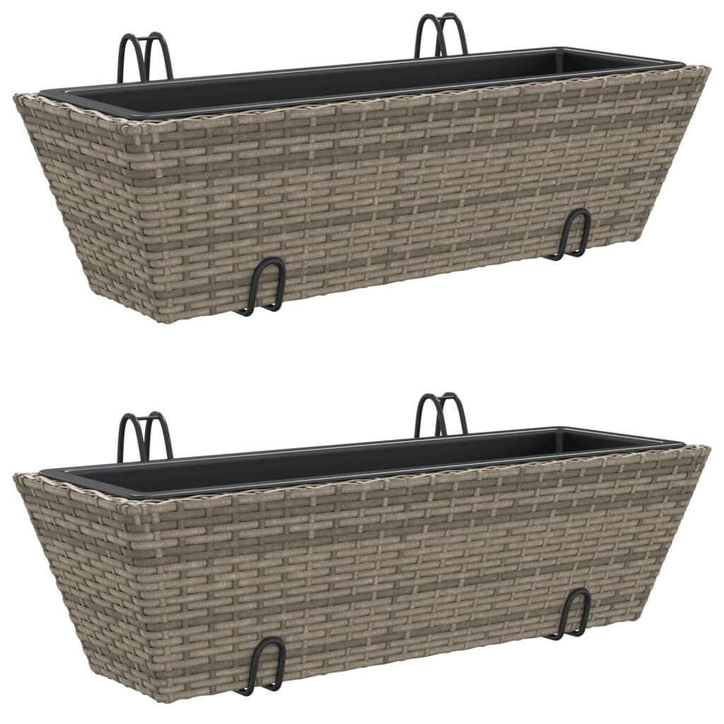 VidaXL Plantenbakken 2 stuks grijs -35%