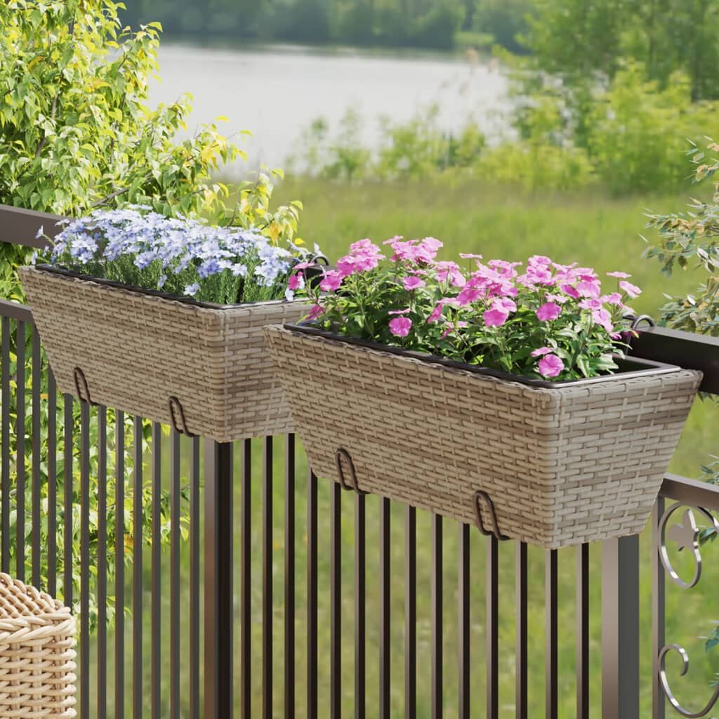 VidaXL Plantenbakken 2 stuks grijs -35%