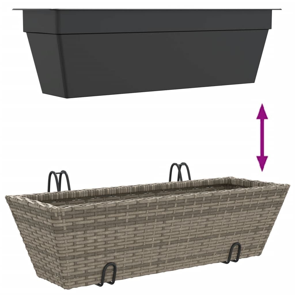 VidaXL Plantenbakken 2 stuks grijs -35%