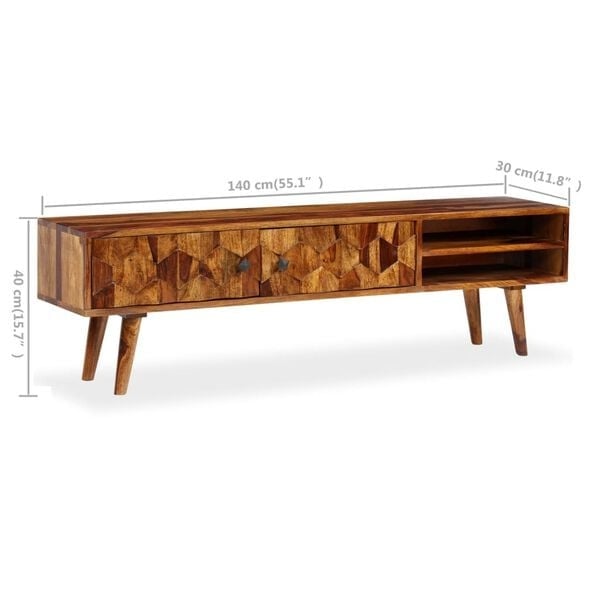 Tv-meubel Sheeshamhout 140cm - 46% Korting!