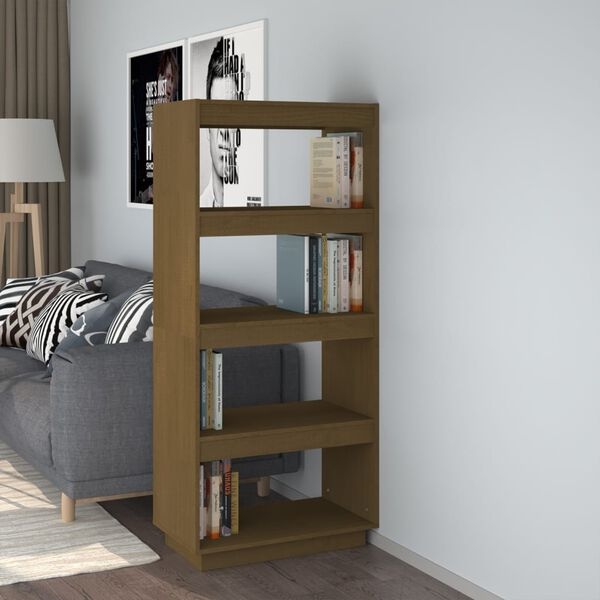 vidaXL Boekenkast/Kamerscherm Grenenhout Honingbruin -40%