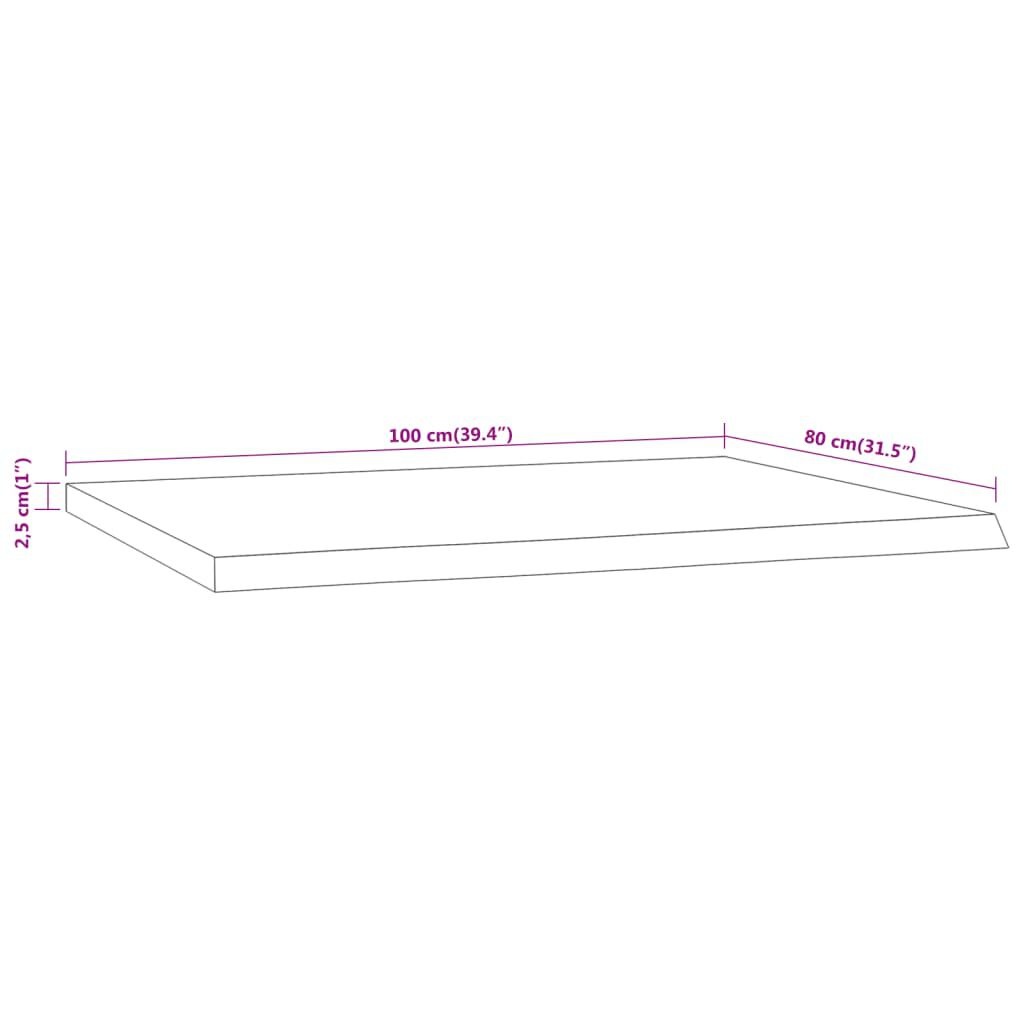 vidaXL Acacia Bureaublad 100x80cm - 40% Korting!