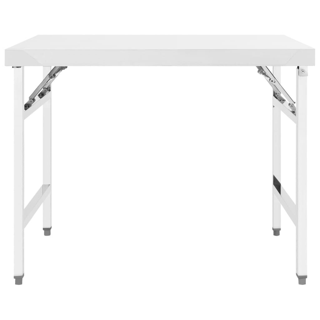 vidaXL Inklapbare Keukenwerktafel RVS - 100x60x80cm - 35% Korting!
