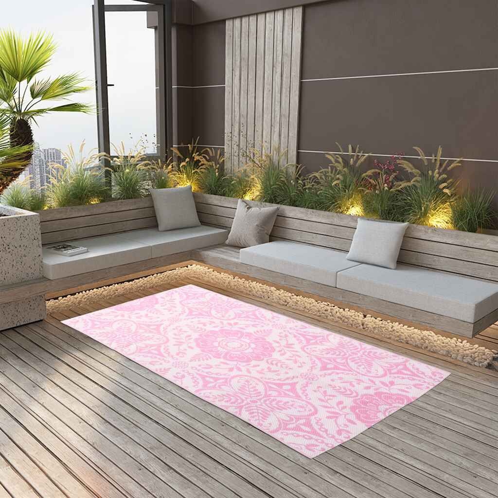 vidaXL Buitenkleed ARAKIL Roze 120x180cm -40%