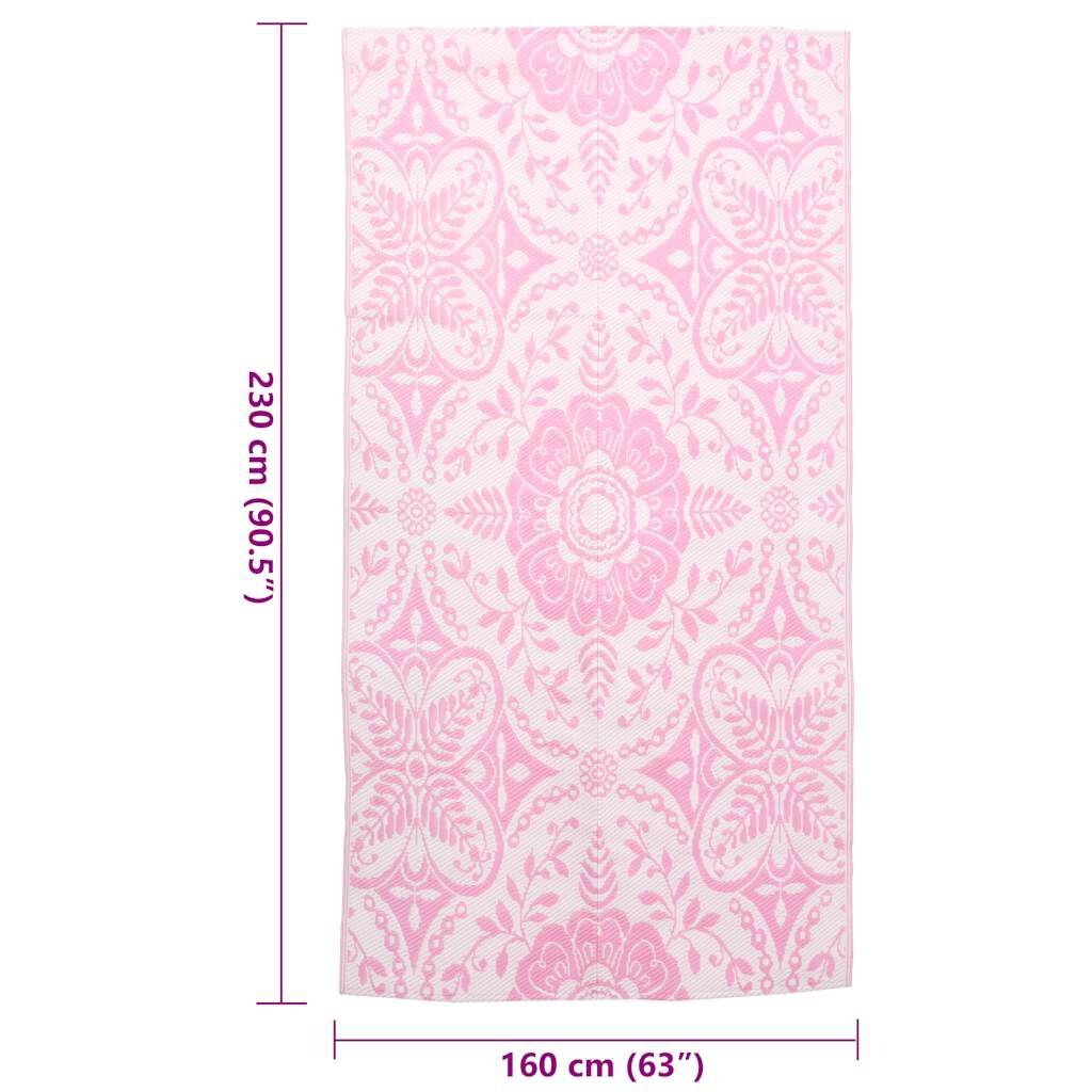 vidaXL Buitenkleed ARAKIL Roze 120x180cm -40%