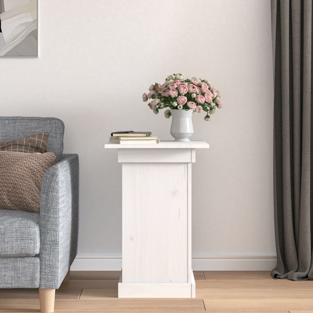 Bloemenstandaard Grenenhout Wit 40x40x60cm - 35% Korting!