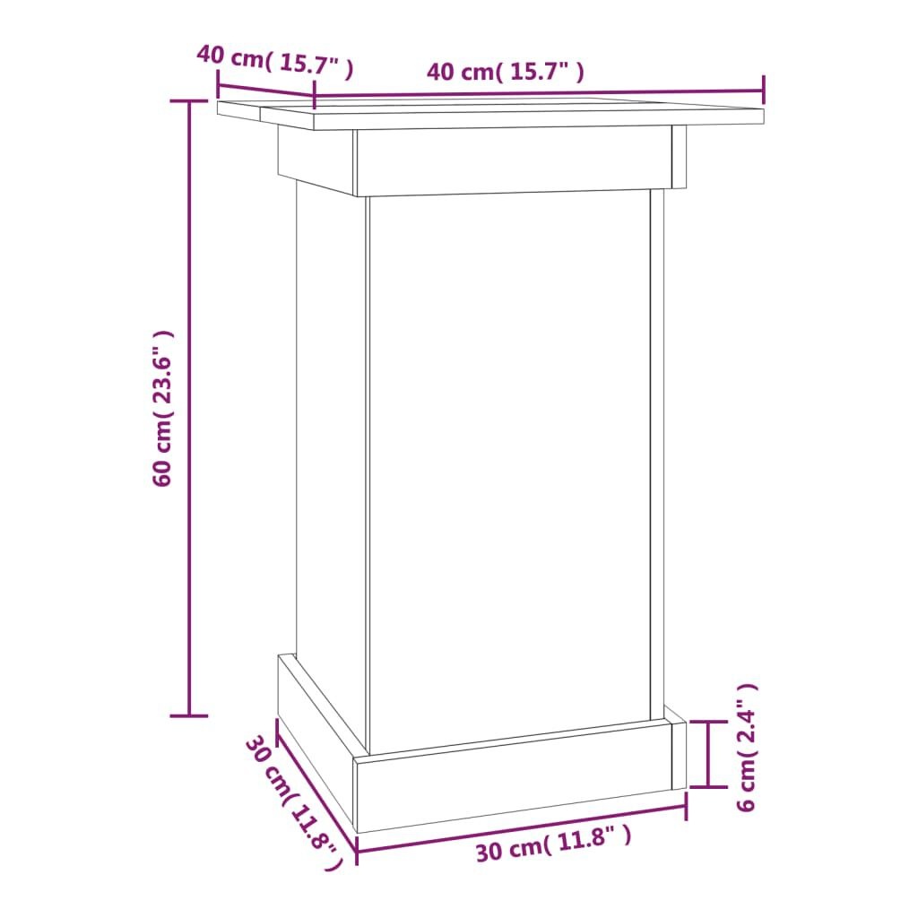 Bloemenstandaard Grenenhout Wit 40x40x60cm - 35% Korting!