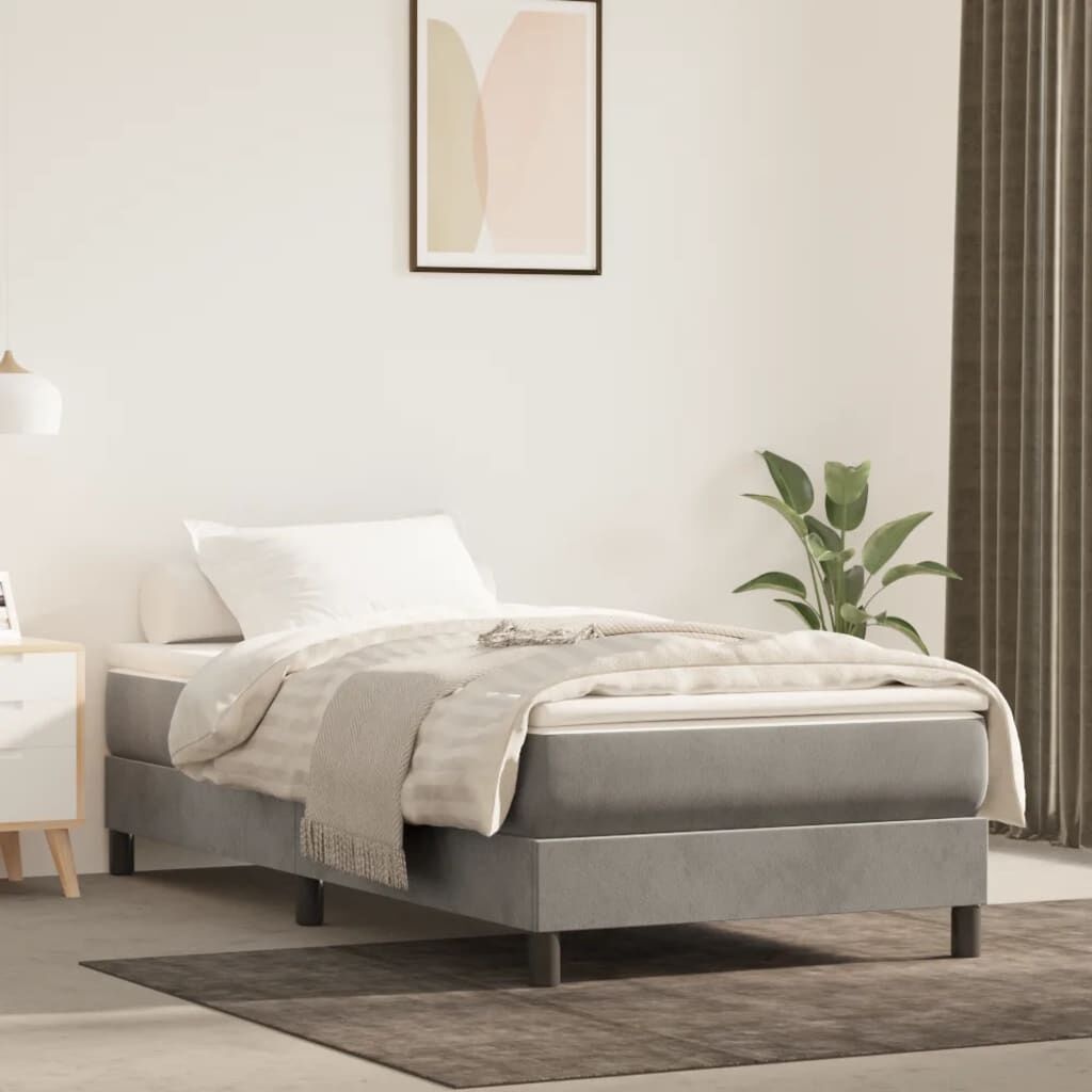 VidaXL Bedframe 80x200 Lichtgrijs Fluwelen -40%! (Retour)