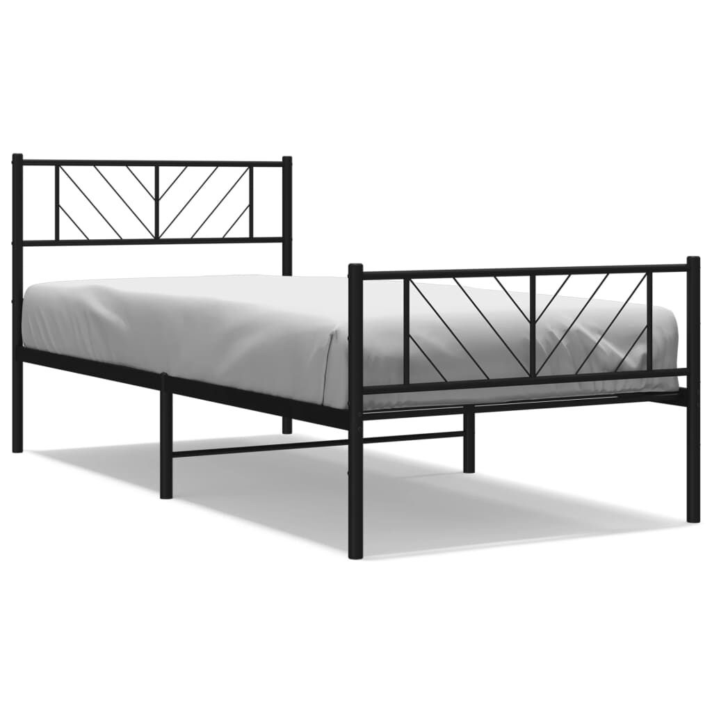 vidaXL Bedframe 90x190 Zwart Metaal - 40% Korting!