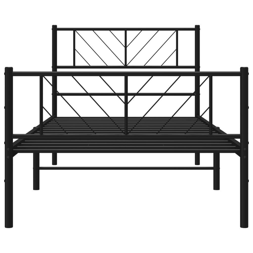 vidaXL Bedframe 90x190 Zwart Metaal - 40% Korting!