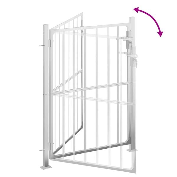 vidaXL Tuinpoort RVS 100x145cm - 55% Korting!