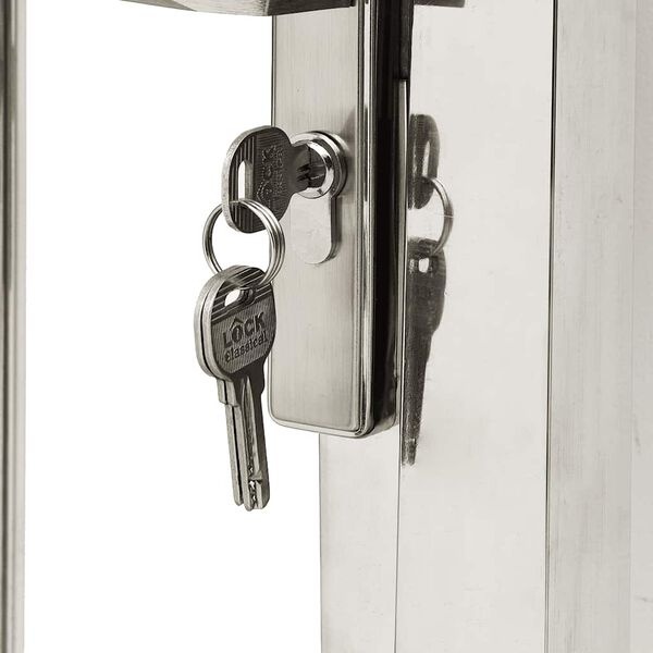 vidaXL Tuinpoort RVS 100x145cm - 55% Korting!