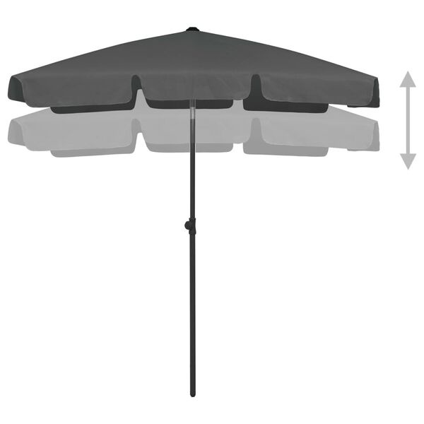 Strandparasol 180x120 Antraciet - 40% Korting!