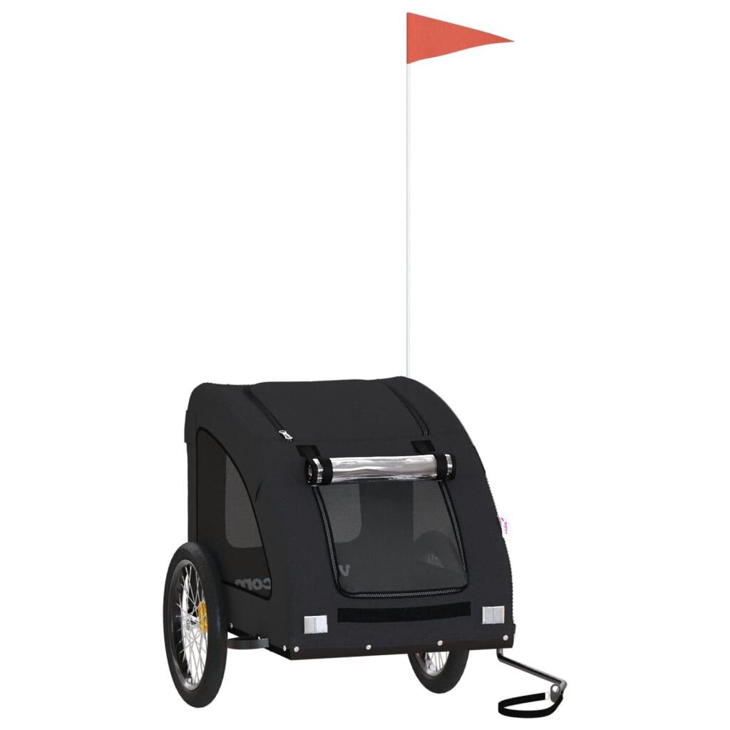 Hondenfietskar vidaXL Zwart - 40% Korting! (Lichte Gebruikerssporen)