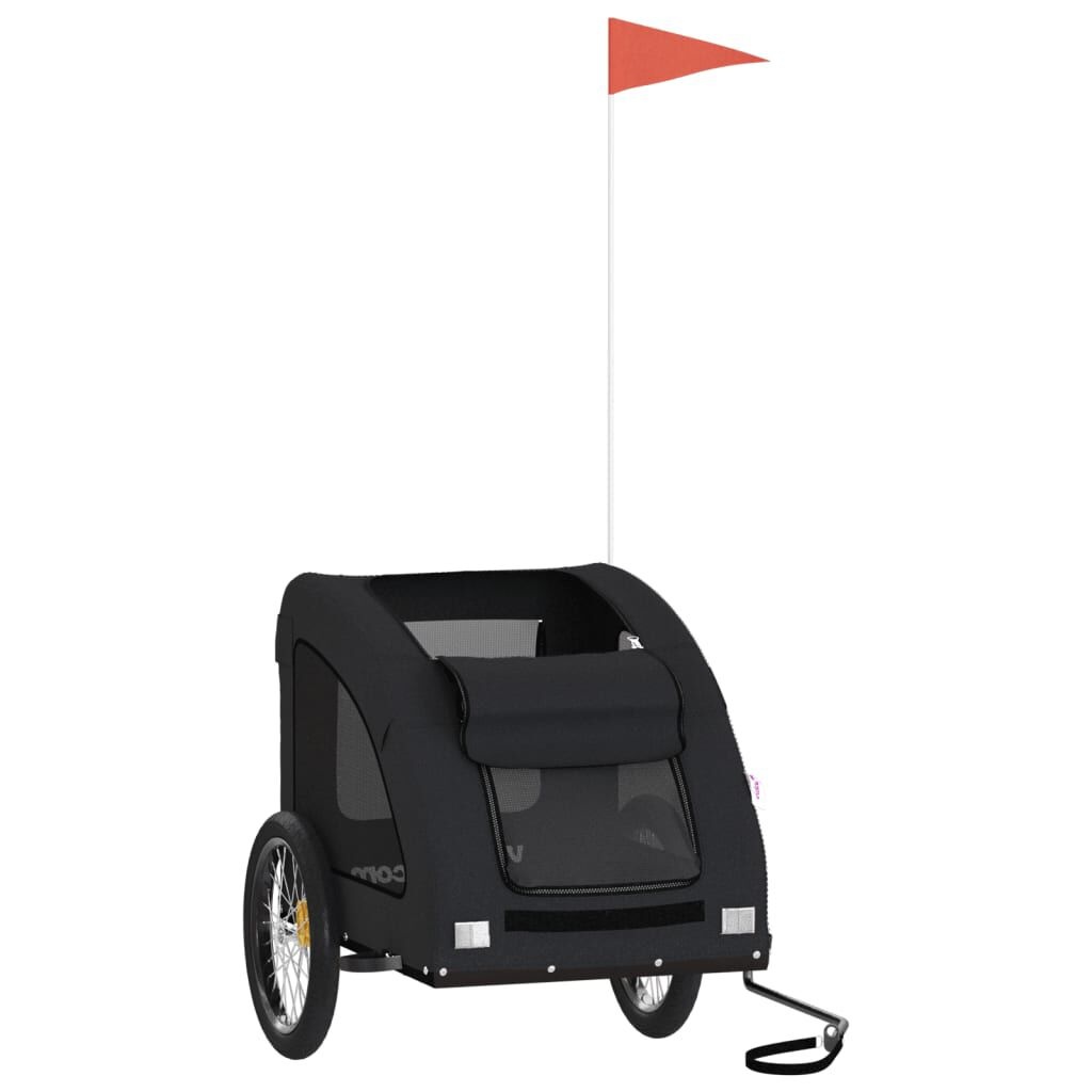 Hondenfietskar vidaXL Zwart - 40% Korting! (Lichte Gebruikerssporen)