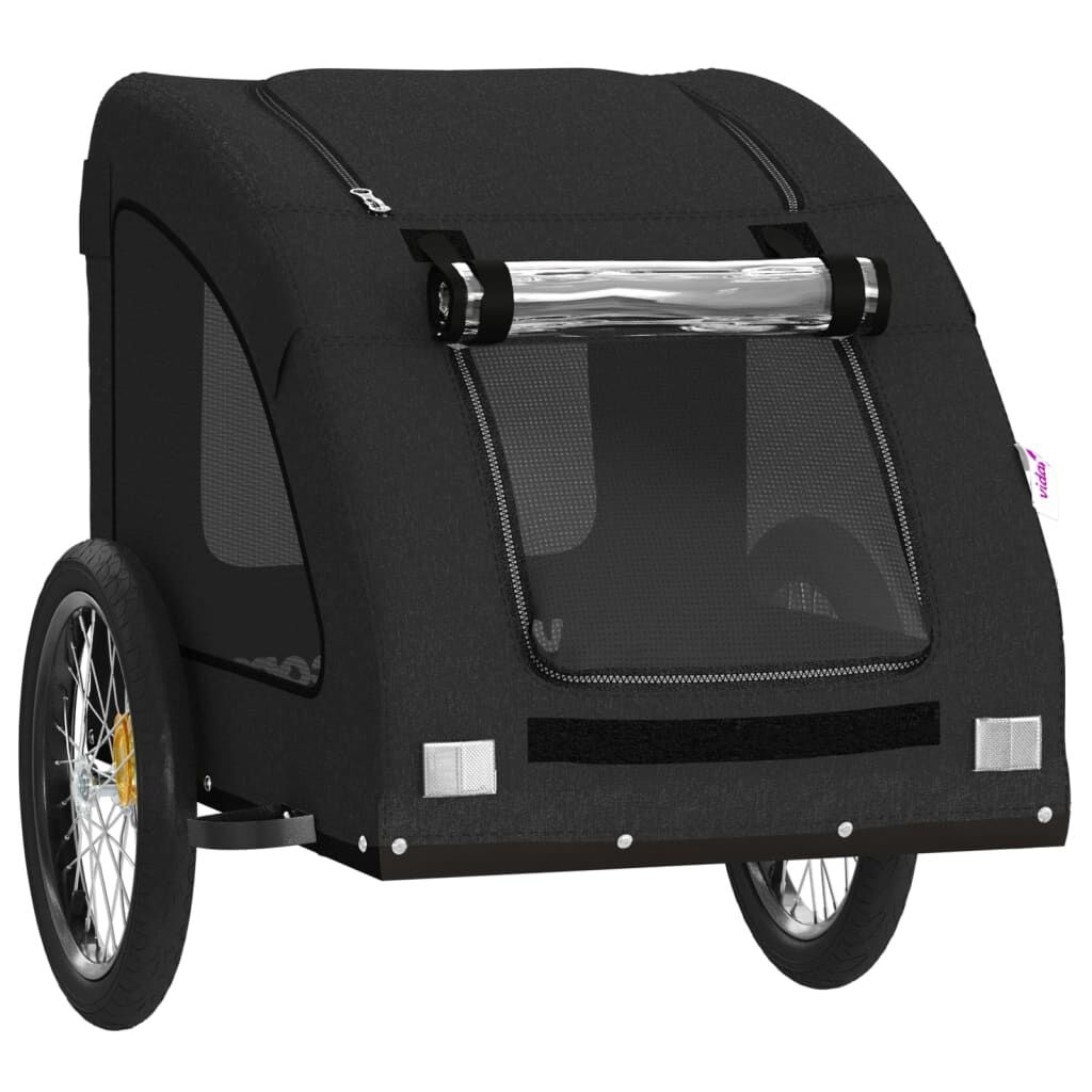 Hondenfietskar vidaXL Zwart - 40% Korting! (Lichte Gebruikerssporen)