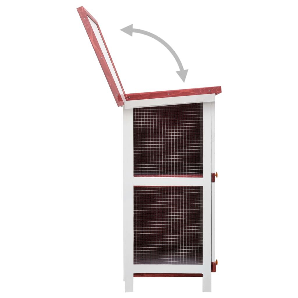 Konijnenhok Buiten Hout Rood - 40% Korting!
