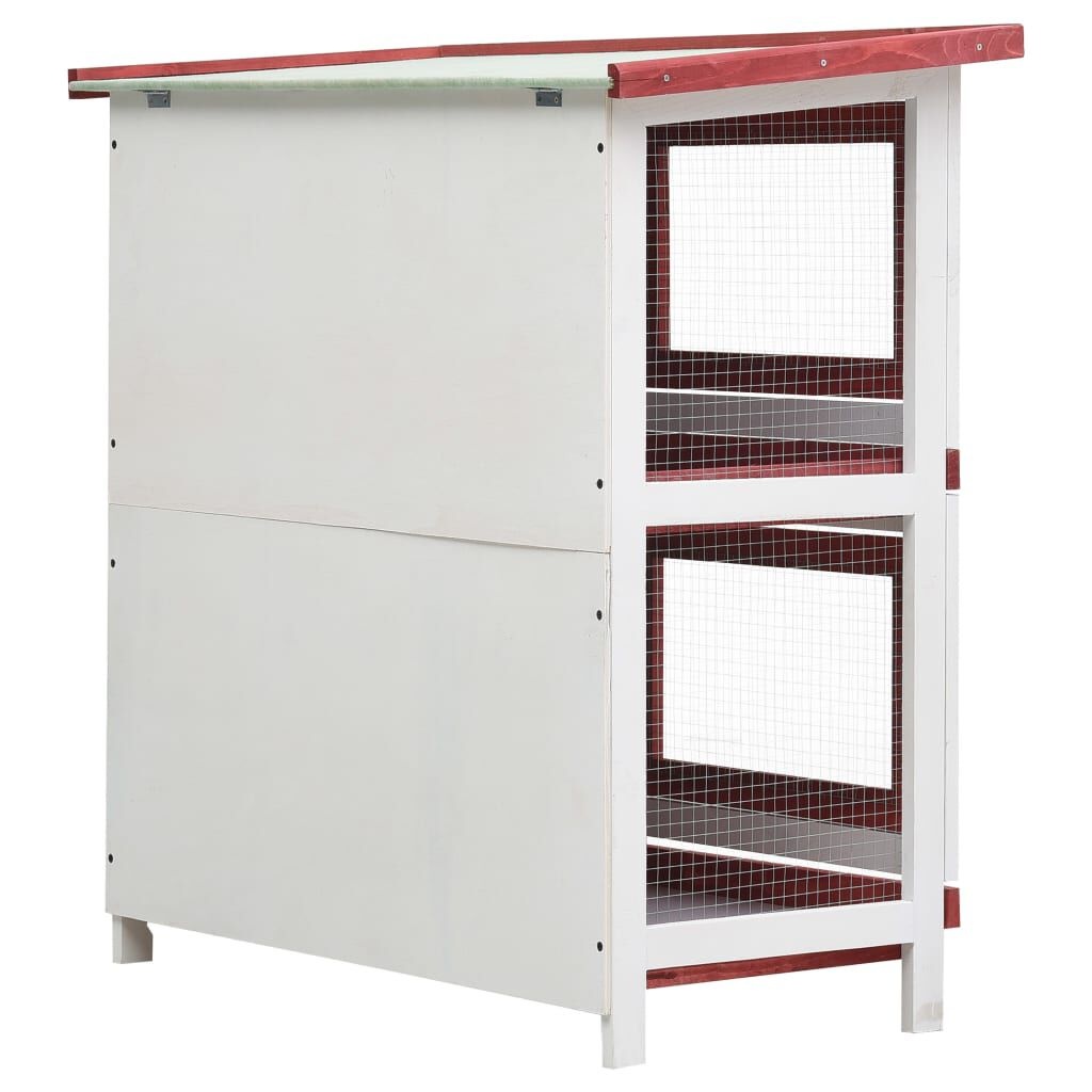 Konijnenhok Buiten Hout Rood - 40% Korting!