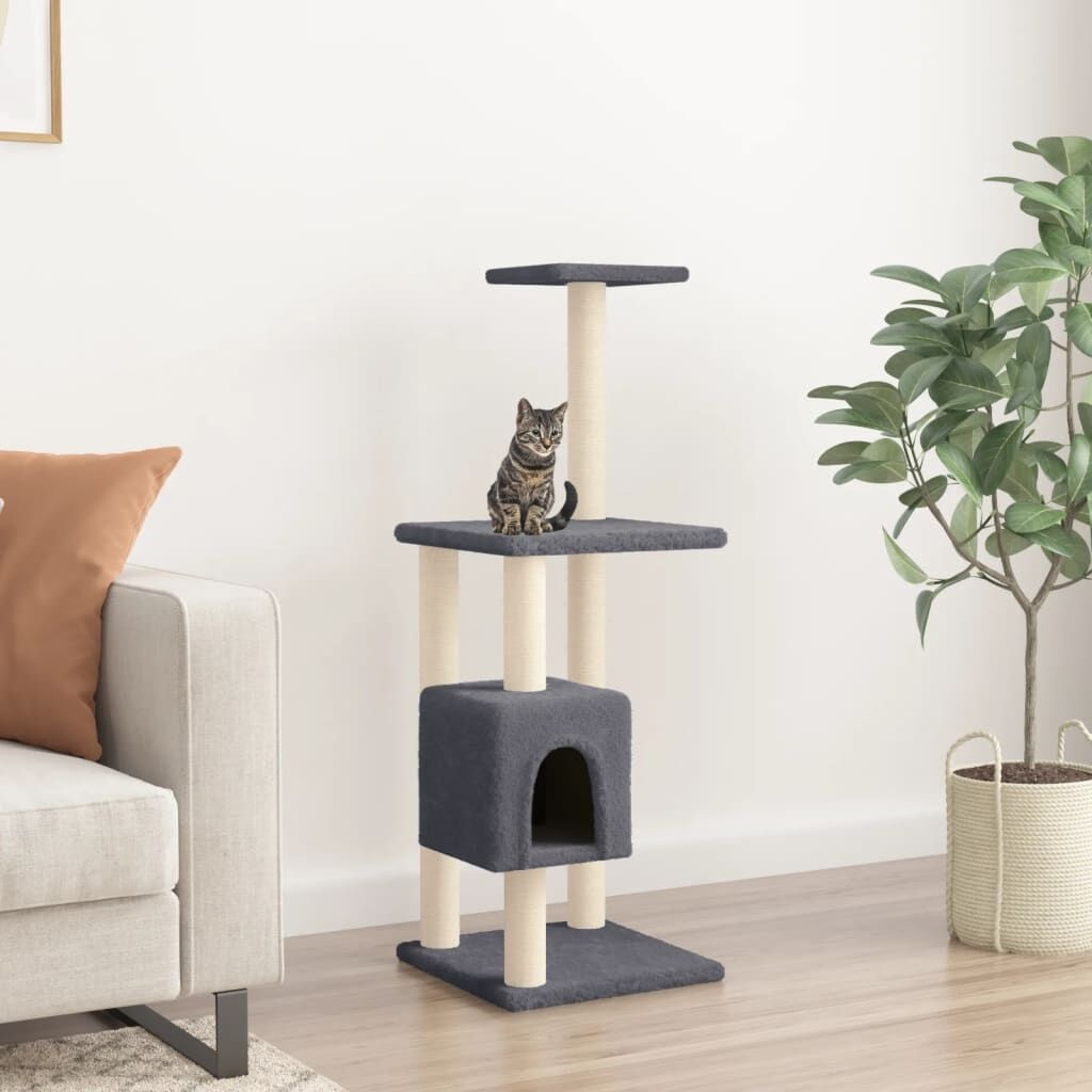 Kattenkrabpaal 104cm Donkergrijs - 40% Korting!