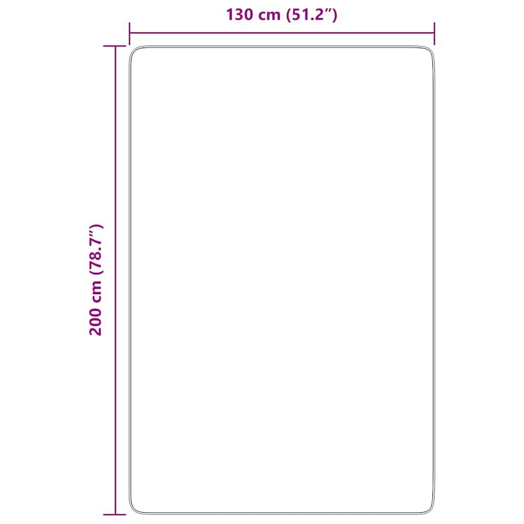 vidaXL Hoogpolig Crème Vloerkleed 130x200cm - 40% Korting!