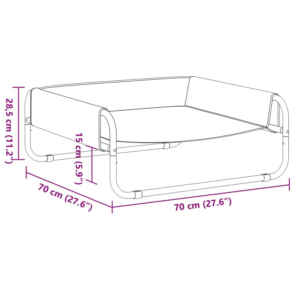 VidaXL Hondenmand Antraciet - Verhoogd, Oxford Stof - 40% Korting!
