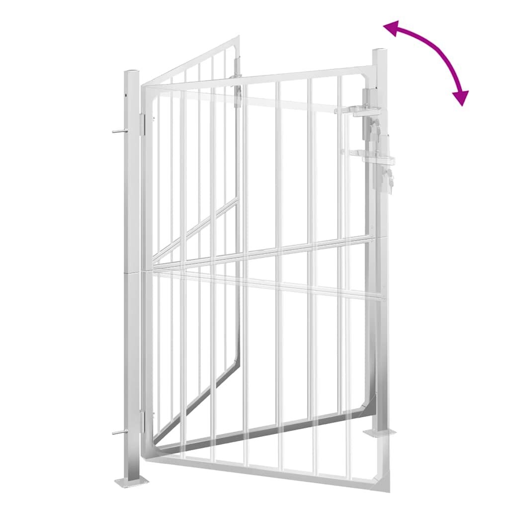 vidaXL Tuinpoort RVS 100x125cm - 40% Korting!