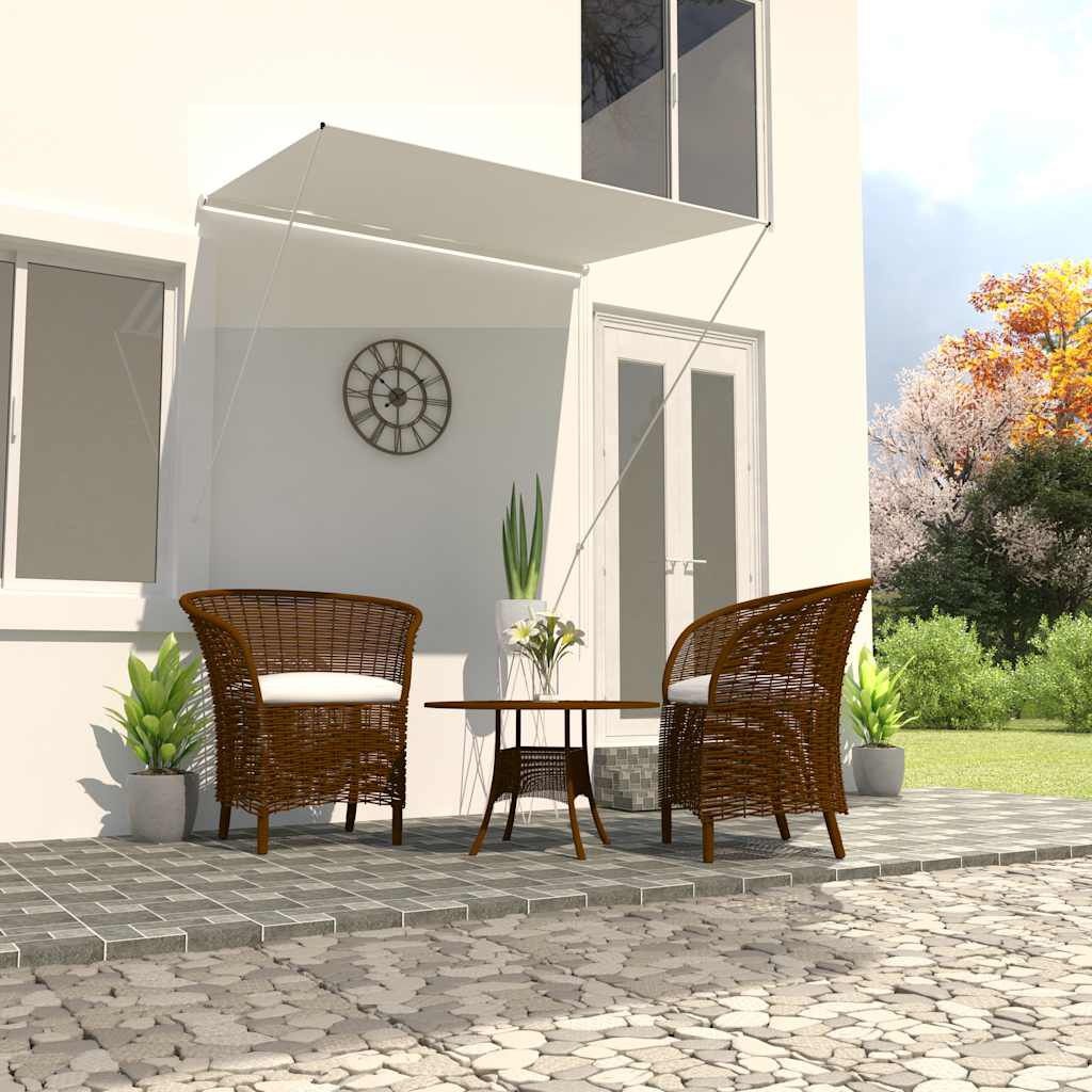 VidaXL Uittrekbare Luifel 150x150 Crème - 40% Korting!