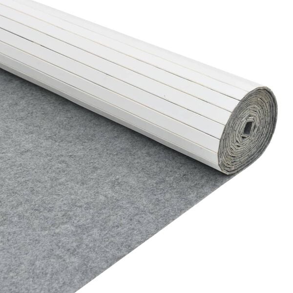 Bamboe Kamerscherm Wit 165x400cm - 35% Korting!