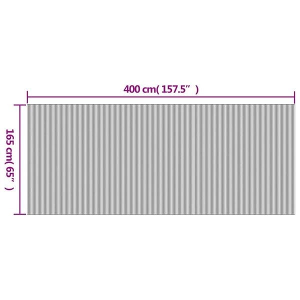 Bamboe Kamerscherm Wit 165x400cm - 35% Korting!