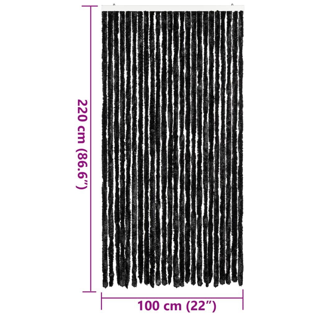Vliegengordijn Chenille Antraciet 100x220cm - 35% Korting!