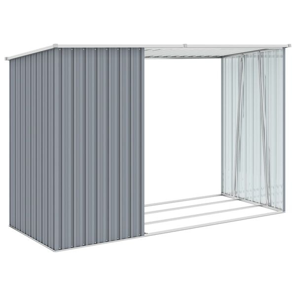 VidaXL Brandhoutschuur 245x98cm Grijs - 40% Korting!